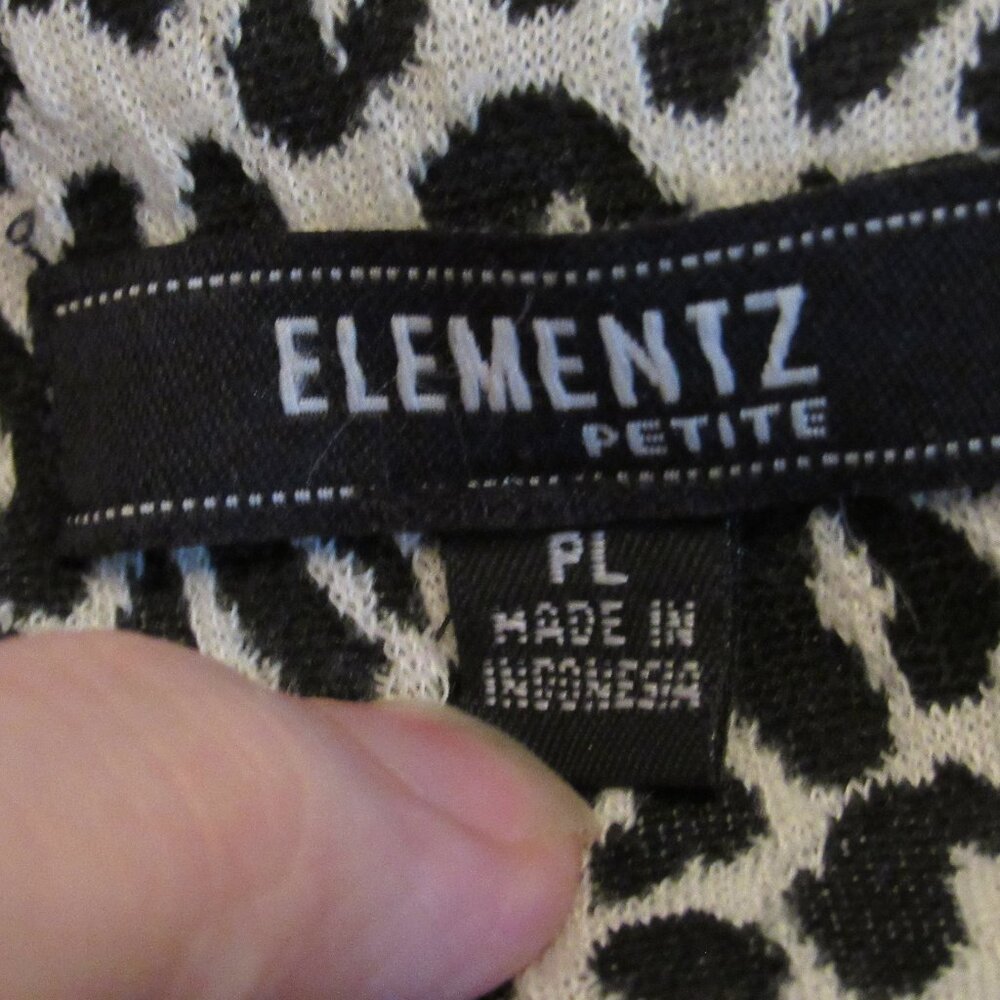 Elementz Petite Leopard Print Blazer Size Petite Large EUC - Picture 6 of 7
